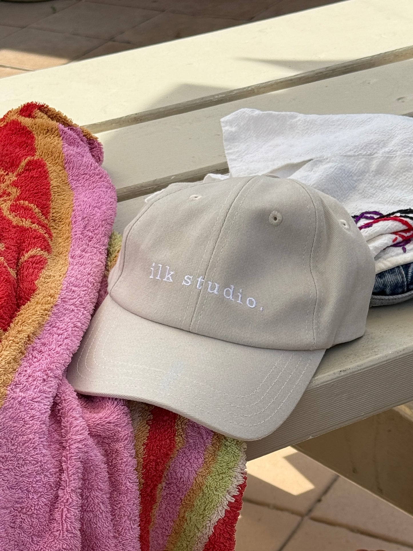 Ilk Studio Cotton Canvas Cap Sand